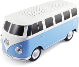 BRISA VW Collection - Volkswagen T1 Bulli Bus draagbare, draagbare Bluetooth-luidspreker, draadloos, mini-USB-C, 3,5 mm AUX-ingang (schaal: 1:20 I rood/blauw/wit) — thumbnail 2