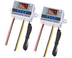 Digitale Temperatuurregelaar DC 12V - Thermostaat voor Verwarming en Koeling met Waterdichte Sonde (-50°C tot 110°C)