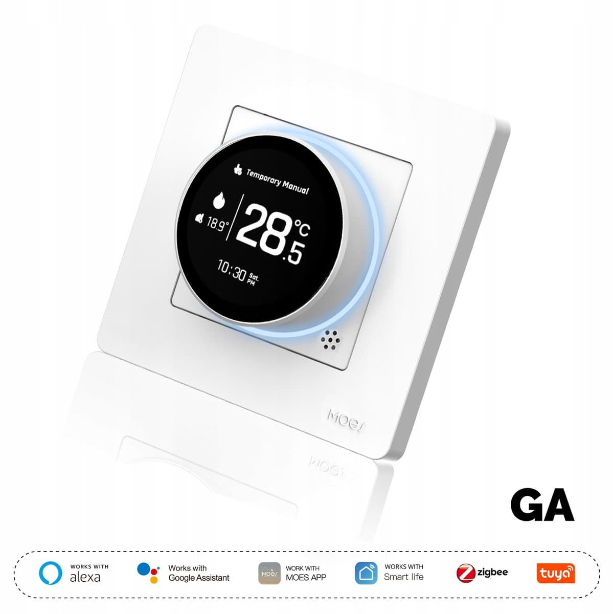 Slimme Thermostaat Zigbee 5A voor Vloerverwarming - Wit — afbeelding 1