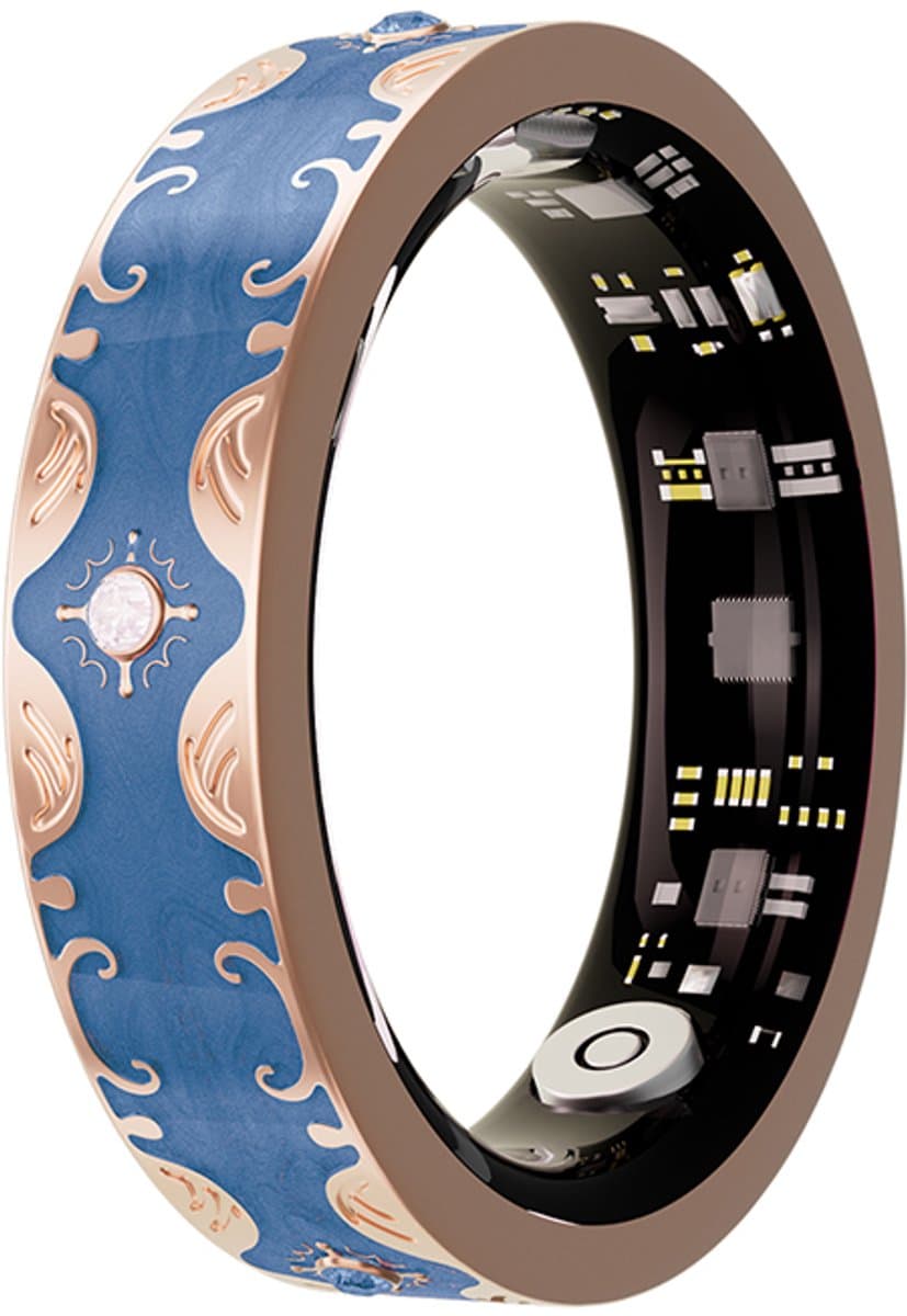 WizBay Premium Select® Bohemian Smart Ring - Sapphire Blue - Hartslag, Slaap en Zuurstofmeting - Activiteitstracker - Maat 10 — afbeelding 1