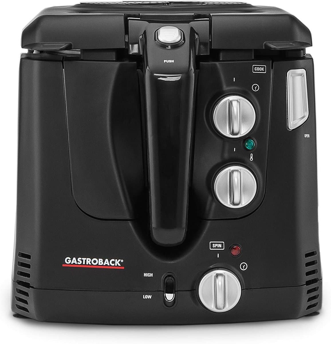 Mini Heteluchtfriteuse met Roterende Mand - Vetarm Frituren 2000W en Timer — afbeelding 1