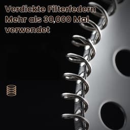 CHIWIN Cafetière - Kaffeebereiter 1000ml – French Press Glas – Verdikt Hittebestendig Glas – 3-Laags Filtersysteem – Antikantelbasis – Voor Koffie, Thee en Melkopschuim — thumbnail 2