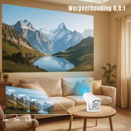 Quvo® Draagbare beamer - Beamer - Projector - Mini Beamer - Wit -10cm x 9cm x 16cm — thumbnail 4