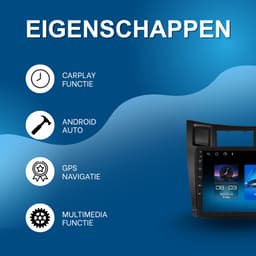 Autoradio met bluetooth - Carplay - Voor Toyota Yaris (2005-2012) - Geschikt voor Apple en Android - Stereo - Navigatie - Navigatiesysteem auto - 1GB 16GB — thumbnail 3