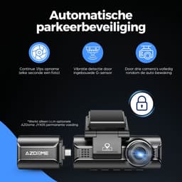 AZDome M770 Pro 3CH 4K Wifi Gps dashcam voor auto met interieur camera - 4K + 2x Full HD resolutie - Night vision - Parkeerbeveiliging - 64gb Micro SD kaart - 3,0 inch LCD scherm - 170 + 140 + 140 graden kijkhoek - Nachtzicht — thumbnail 5