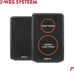 Boekenplank speakers - Fenton SHFB65 - Zwarte hifi speakers 6,5'' - 200W - 2-weg — thumbnail 4