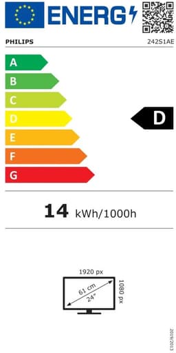 Philips S Line 242S1AE/00 led-scherm 60,5 cm (23,8") 1920 x 1080 pixels full hd zwart — thumbnail 4