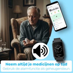 Wiesba® WB80S - GPS Horloge Senior - Smartwatch voor Ouderen - Persoonlijke alarmen - alarm horloge ouderen - GPS Horloge Alzheimer - Valdetectie — thumbnail 2
