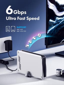 6TB Externe Harde Schijf in Aluminium Behuizing voor PS5, PS5 Slim en PS5 Pro - Geoptimaliseerd voor Gaming en Opslag — thumbnail 4
