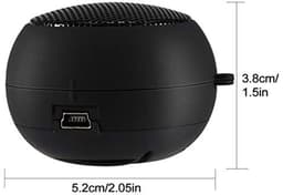 Draagbare 3,5 mm luidspreker, draadloze mini-luidspreker met 3,5 mm AUX-audio-aansluiting, draagbare mini-reisluidspreker van 3,5 mm met ingebouwde batterij voor mobiele telefoon MP3-pc (zwart) — thumbnail 4