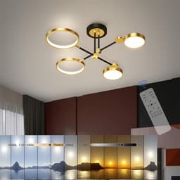 Moderne Dimmerbare LED Plafondlamp met Afstandsbediening - Geschikt voor Woonkamer en Slaapkamer — thumbnail 1