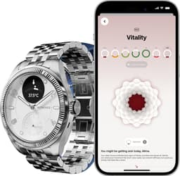 Withings ScanWatch Nova Brilliant - 39mm Hybride Smartwatch – ECG, AFib Detectie, SpO₂ Meter, Hartslagmeter, Slaaptracker, Menstruatiecyclus Tracking, 24/7 Temperatuurmeting, 35 Dagen Batterij, Saffierglas, 5 ATM Waterdicht — thumbnail 3