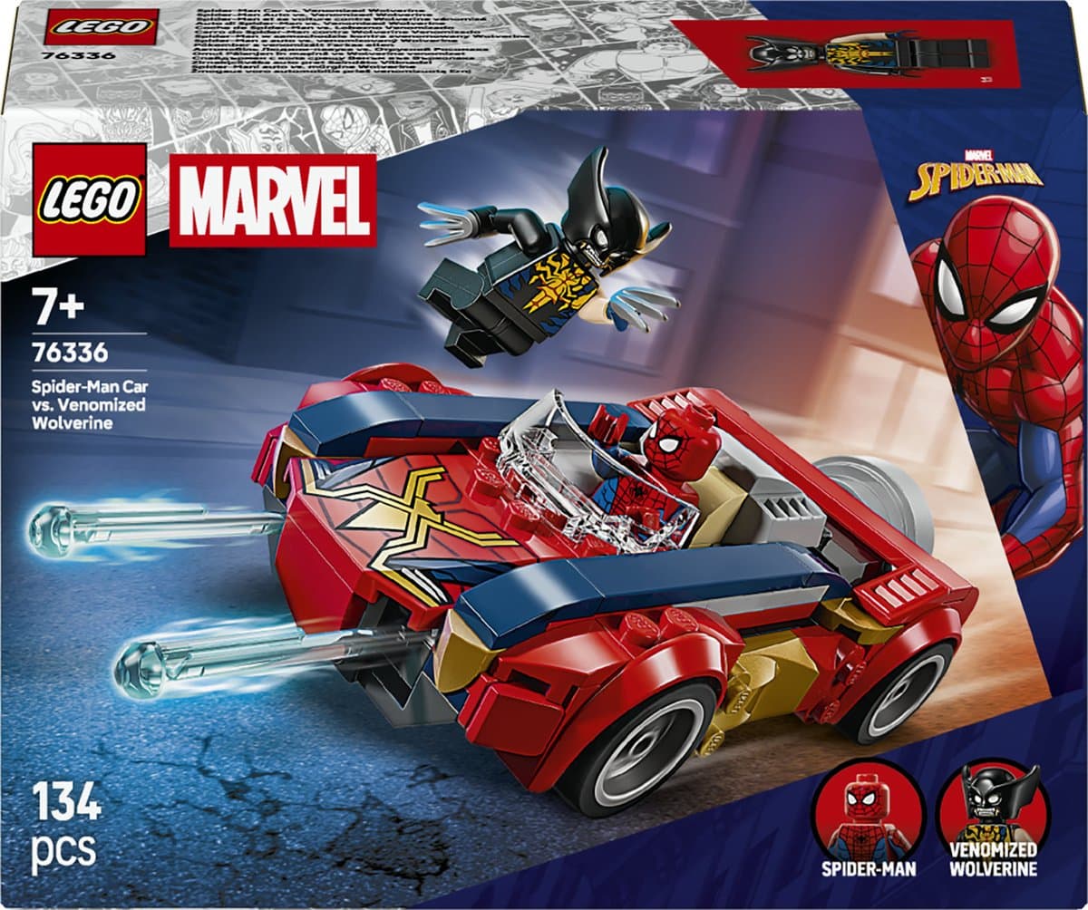 LEGO Marvel Super Heroes - Spider-Man auto vs. Venomized Wolverine Constructiespeelgoed — afbeelding 1