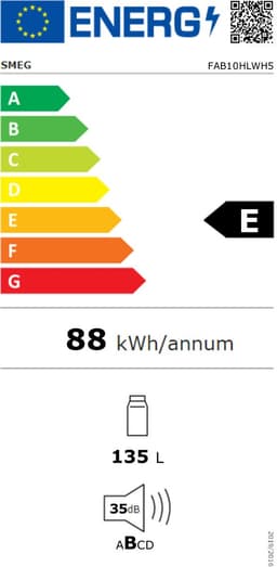 Smeg FAB10HLWH5 koelkast Vrijstaand 135 l E Wit — thumbnail 2