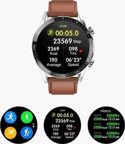 Belesy® Link - Smartwatch Dames - Smartwatch Heren - Horloge - Stappenteller - 1.4 inch - Kleurenscherm - Full Touch -Bluetooth Bellen - Zilver - Siliconen - Rood - Moederdag — thumbnail 5