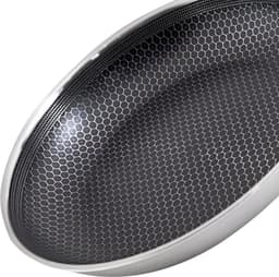 Cheffinger, Wok 32cm met honingraatcoating en lange steel, Zilver — thumbnail 2