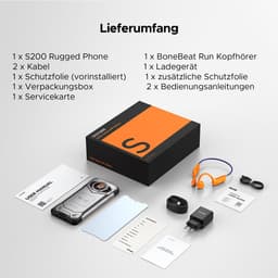 DOOGEE S200 VIP 5G - AI telefoon- Robuuste Smartphone - 32 GB RAM+256 GB ROM (2TB/TF) - Android 16 - MediaTek 7050 - 10100 mAh + 33 W - 6,72 inch FHD+120 Hz - 1,32 inch AMOLED - 100 MP + 20 MP - Dual SIM Dual Standby - NFC - Botgeleidingsheadset — thumbnail 4