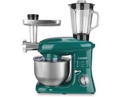 Keukenmachine met 7 accessoires voor veelzijdig koken - Groen - 6 Liter