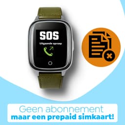 Wiesba WB34S - GPS Horloge Senior - Smartwatch voor Ouderen - Persoonlijke alarmen - alarm horloge ouderen - GPS Horloge Alzheimer - Valdetectie - Personenalarmering met SOS knop Alarmknop - Groen — thumbnail 2