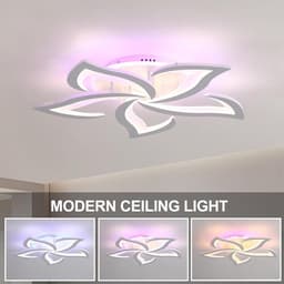 Dimbare LED Plafondlamp met Afstandsbediening voor Slaapkamer en Woonkamer — thumbnail 2