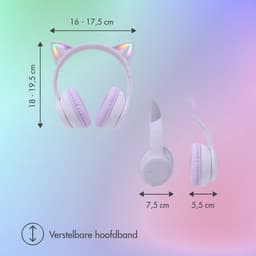 imoshion Kinder Koptelefoon Kattenoortjes - Bluetooth en Decibelbegrenzer - Draadloze Koptelefoon Kinderen — thumbnail 3
