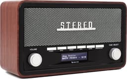 Denver DAB Radio - Retro Radio - Bluetooth - DAB+/ FM - Dimbaar - Batterijen & Netstroom - DAB18 — thumbnail 1