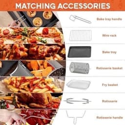 Airfryer Oven - Hetelucht Friteuse - Vrijstaande Oven - Pizzaoven - 36L - 2000W - 10-in-1 Functies - Digitale Timer & Temperatuur - Dubbel Glas - RVS — thumbnail 1