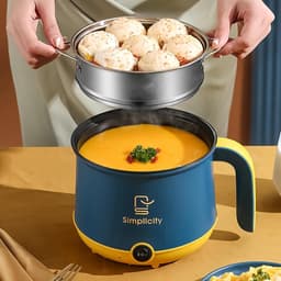 Elektrische Hotpot 1.8L - Mini Non-Stick Multicooker - Met Stoommandje - Ideaal voor Thuis en Kantoor - ShopVlot — thumbnail 4