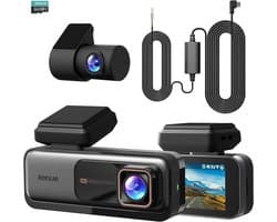 Dashcam voor auto - Zwart - G980H-set - 4K + 2K Dual Camera met GPS en Wifi - Met 24/7 Parkeerbewaking en Nachtzicht