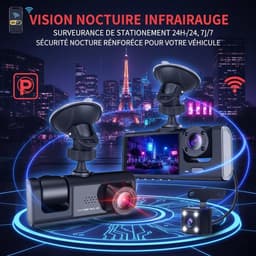 Dashcam - Zwart - 3 Camera's - Full HD 1080P - Voor Auto's en Mountainbikers — thumbnail 3