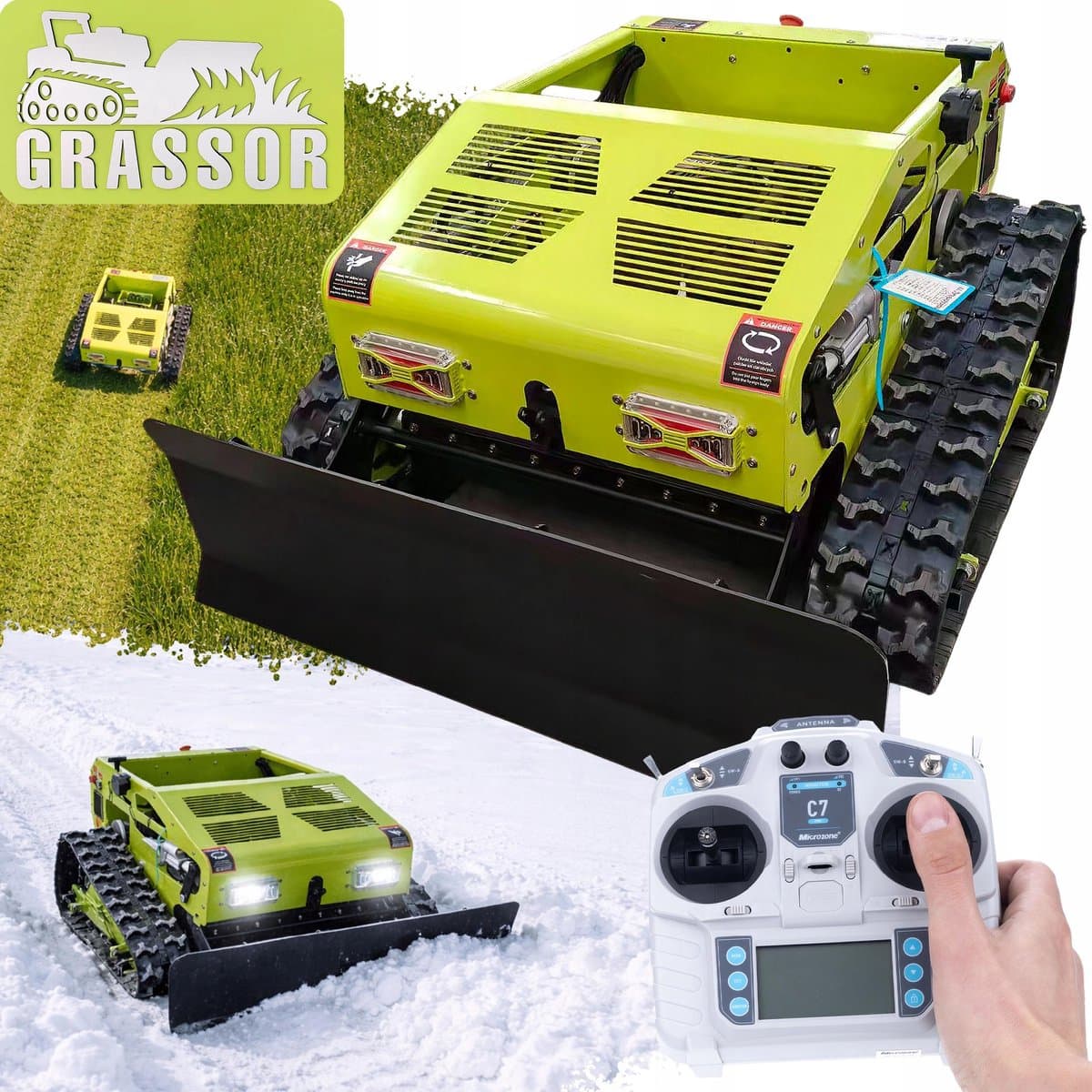 Grassor MultiForce 550T-G10AP Armor - Rupsaangedreven Robotmaaier Hybride - 550 mm, 2x900W, 2200W — afbeelding 1