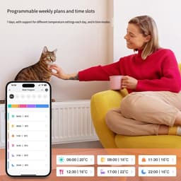 Slimme Thermostaat - Verwarming Controller - Energie Besparen - Zigbee Connectiviteit - M30x1.5mm - Wit — thumbnail 1