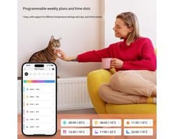 Slimme Thermostaat - Verwarming Controller - Energie Besparen - Zigbee Connectiviteit - M30x1.5mm - Wit