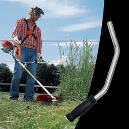 Grasmaaier Hendel - Startmechanisme Tuinmachine - Onderhoud Gazon - Ergonomisch Ontwerp - 35 cm - Zwart Wit — thumbnail 4