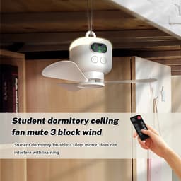 NordHaus Draagbare Plafondventilator - Hangventilator - Camping Ventilator met LED-Verlichting - USB Oplaadbaar - Afstandsbediening - 8000 mAh Accu — thumbnail 4