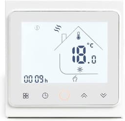 Slimme Vloerverwarming Thermostaat - Temperatuurregelaar WiFi - Comfortabel Huis - Dubbele Sensor Bediening - 16A Capaciteit - Zwart — thumbnail 1