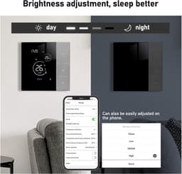 Slimme Thermostaat - Wifi Regelaar - Vloerverwarming Regelen - Nauwkeurige Temperatuur - 16A Max - Wit — thumbnail 5