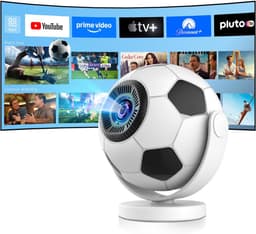 SnelShoppen - Mini Beamer 4K, Smart Projector met Android 14.0, Draagbare Wifi 6 en Bluetooth 5.4, Kleine Telefoonprojector voor Home Cinema en Outdoo — thumbnail 1