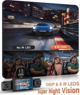SnelShoppen - 4-kanaals 360 graden dashcam auto met 4 camera's 1080p voor en achter, links en rechts, 3 inch IPS-scherm, universieel montage type, ide — thumbnail 3