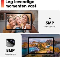 SnelShoppen - Android 15 Tablet 10 Inch, Octa-Core CPU, 18GB RAM, 128GB ROM, WiFi 6, Dual Speakers, GPS, 6000mAh, Perfect voor Films en Gaming — thumbnail 4