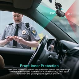 SnelShoppen - 4K Dashcam Dual Camera met GPS, Wi-Fi, Infrarood Nachtzicht, G-sensor, Parkeermodus, 2.5K + 1080P Beeldkwaliteit, Groothoeklens 170°, Su — thumbnail 3