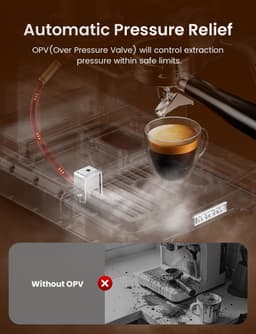 Espresso Machine - Koffiezetapparaat Barista - Thuis Koffie Maken - Krachtige Stoompijp - 1.8 Liter Tank - Zilver — thumbnail 4