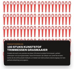 Trimmessen 100 Stuks - Kunststof - Waterdicht - Nauwkeurig Trimmen - Lichtgewicht - Duurzaam en Slijtvast - Maaimes — thumbnail 1