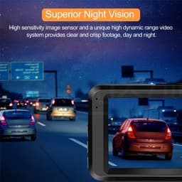 SnelShoppen - ORSKEY Dashcam voor Auto's Voor en Achter met Dubbele Lens 1080P Full HD, 170° Groothoek, SD-kaart Inbegrepen, G-sensor en Lusopnamemodu — thumbnail 2