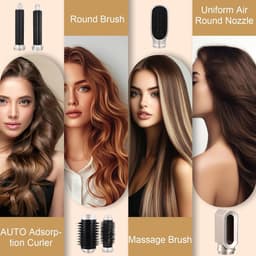 6-in-1 krultang, haarstyler, 6-in-1 haarstyler, krultang, warme lucht curler, 1000 W haarstyler, warme luchtborstel, warme luchtborstel met 6 reserves, voor het gladmaken van haar, drogen — thumbnail 3