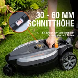 Accu Grasmaaier - Stedelijke Tuin - Gazon Onderhoud - Draaibaar Scharnier - 23 cm Snijdbreedte - Zilver Zwart — thumbnail 5