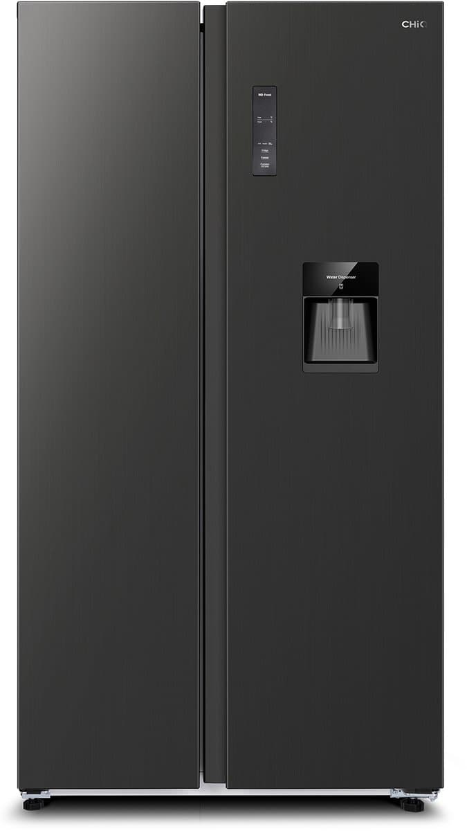CHiQ CSS530NGDE - Amerikaanse Koelkast - 525 L - No Frost - 4 L Waterdispenser - Digitaal LED Display - Inverter Compressor - Snelvriezen tot -32℃ - 12 jaar garantie op compressor - 2026 Nieuw — afbeelding 1
