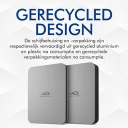 Externe harde schijf - Draagbare opslag - Bestanden opslaan - Gemaakt van gerecycled materiaal - 5TB - Zilver — thumbnail 5