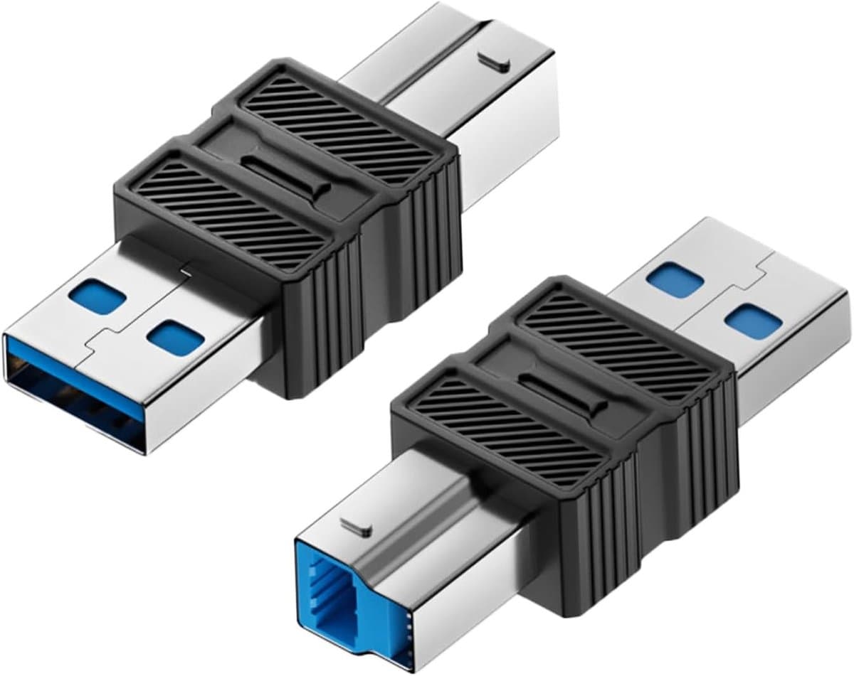 Externe Adapter - USB Converter - Apparaten Verbinden - Plug and Play - 6.6 x 3.3 cm - Zwart — afbeelding 1