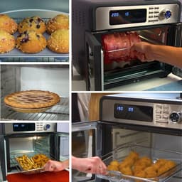 Dubbele Deur Oven - Compacte Keukenoven - Veelzijdig Koken - 18 Kookprogramma's - 28 Liter - Zwart — thumbnail 4